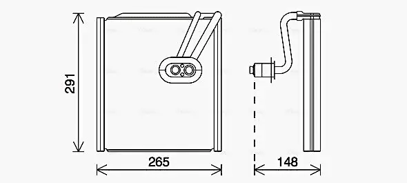 Verdampfer, Klimaanlage vorne AVA QUALITY COOLING HYV444