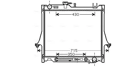 Kühler, Motorkühlung AVA QUALITY COOLING IS2026 Bild Kühler, Motorkühlung AVA QUALITY COOLING IS2026