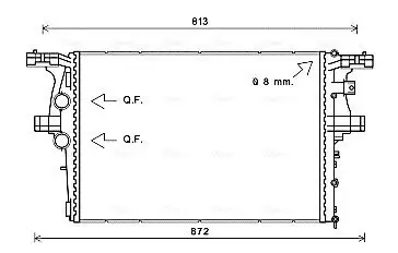 Kühler, Motorkühlung AVA QUALITY COOLING IV2126 Bild Kühler, Motorkühlung AVA QUALITY COOLING IV2126