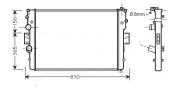 Kühler, Motorkühlung AVA QUALITY COOLING IVA2087