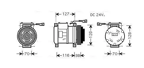 Kompressor, Klimaanlage AVA QUALITY COOLING IVAK073 Bild Kompressor, Klimaanlage AVA QUALITY COOLING IVAK073