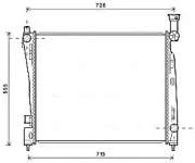 Kühler, Motorkühlung AVA QUALITY COOLING JEA2054