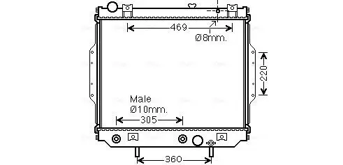 Kühler, Motorkühlung AVA QUALITY COOLING JE2071