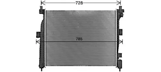 Kühler, Motorkühlung AVA QUALITY COOLING JE2088 Bild Kühler, Motorkühlung AVA QUALITY COOLING JE2088