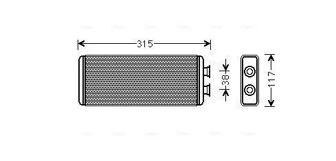 Wärmetauscher, Innenraumheizung AVA Clever Choice JR6055 Bild Wärmetauscher, Innenraumheizung AVA Clever Choice JR6055