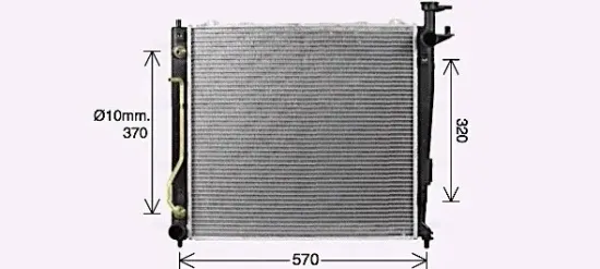 Kühler, Motorkühlung AVA QUALITY COOLING KA2304 Bild Kühler, Motorkühlung AVA QUALITY COOLING KA2304