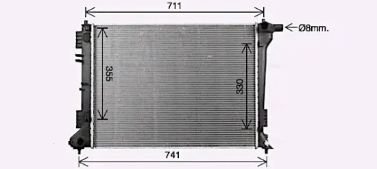 Kühler, Motorkühlung AVA QUALITY COOLING KA2334 Bild Kühler, Motorkühlung AVA QUALITY COOLING KA2334