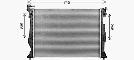 Kühler, Motorkühlung AVA QUALITY COOLING KA2342 Bild Kühler, Motorkühlung AVA QUALITY COOLING KA2342