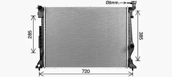 Kühler, Motorkühlung AVA QUALITY COOLING KA2342 Bild Kühler, Motorkühlung AVA QUALITY COOLING KA2342
