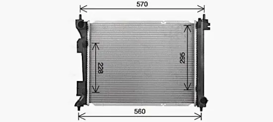 Kühler, Motorkühlung AVA Clever Choice KA2343 Bild Kühler, Motorkühlung AVA Clever Choice KA2343