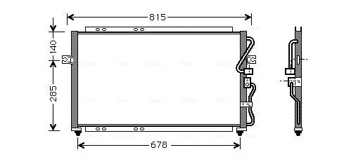 Kondensator, Klimaanlage AVA QUALITY COOLING KA5014