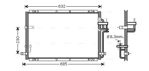 Kondensator, Klimaanlage AVA Clever Choice KA5085 Bild Kondensator, Klimaanlage AVA Clever Choice KA5085