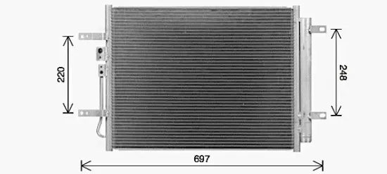 Kondensator, Klimaanlage AVA QUALITY COOLING KA5311D Bild Kondensator, Klimaanlage AVA QUALITY COOLING KA5311D