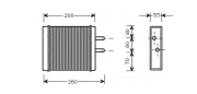 Wärmetauscher, Innenraumheizung AVA QUALITY COOLING KA6009