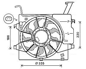 Lüfter, Motorkühlung 12 V AVA QUALITY COOLING KA7536 Bild Lüfter, Motorkühlung 12 V AVA QUALITY COOLING KA7536