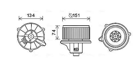 Innenraumgebläse 12 V AVA QUALITY COOLING KA8227 Bild Innenraumgebläse 12 V AVA QUALITY COOLING KA8227