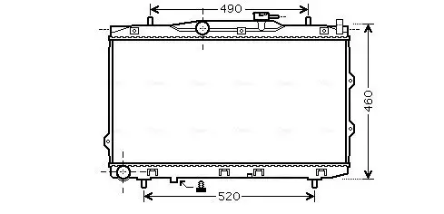 Kühler, Motorkühlung AVA QUALITY COOLING KAA2074 Bild Kühler, Motorkühlung AVA QUALITY COOLING KAA2074