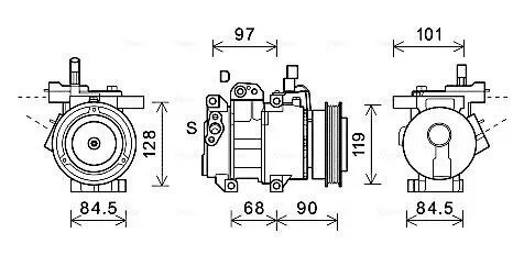 Kompressor, Klimaanlage AVA QUALITY COOLING KAAK261