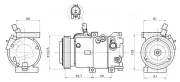 Kompressor, Klimaanlage 12 V AVA Clever Choice KAAK346