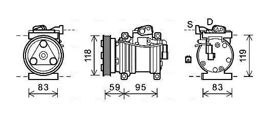 Kompressor, Klimaanlage AVA QUALITY COOLING KAK200