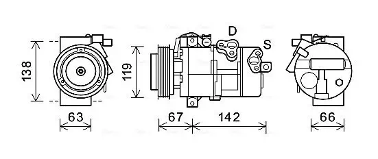 Kompressor, Klimaanlage AVA QUALITY COOLING KAK216