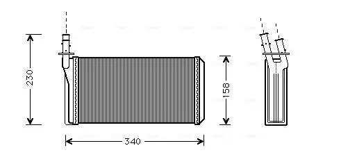 Wärmetauscher, Innenraumheizung AVA QUALITY COOLING LC6074