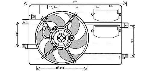 Lüfter, Motorkühlung 12 V AVA QUALITY COOLING MC7506 Bild Lüfter, Motorkühlung 12 V AVA QUALITY COOLING MC7506
