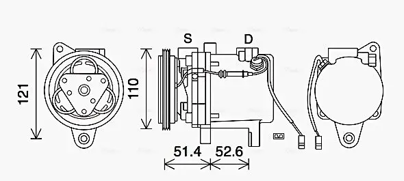 Kompressor, Klimaanlage AVA QUALITY COOLING MCAK019