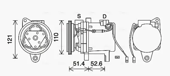 Kompressor, Klimaanlage AVA QUALITY COOLING MCAK019 Bild Kompressor, Klimaanlage AVA QUALITY COOLING MCAK019
