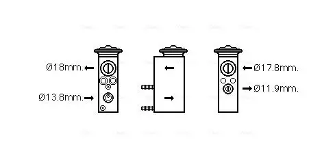 Expansionsventil, Klimaanlage AVA QUALITY COOLING MS1599 Bild Expansionsventil, Klimaanlage AVA QUALITY COOLING MS1599