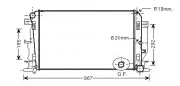 Kühler, Motorkühlung AVA QUALITY COOLING MS2402