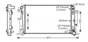 Kühler, Motorkühlung AVA QUALITY COOLING MS2445