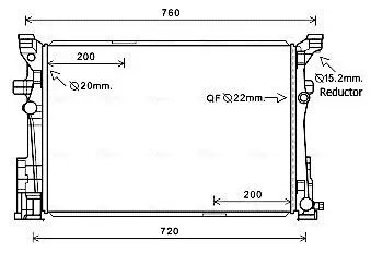 Kühler, Motorkühlung AVA QUALITY COOLING MS2653