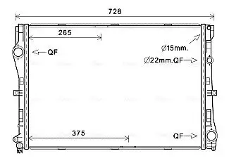 Kühler, Motorkühlung AVA QUALITY COOLING MS2679 Bild Kühler, Motorkühlung AVA QUALITY COOLING MS2679