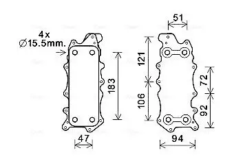 Ölkühler, Motoröl AVA QUALITY COOLING MS3685