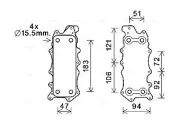 Ölkühler, Motoröl AVA QUALITY COOLING MS3685