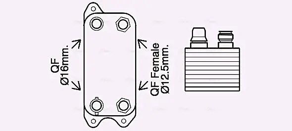 Ölkühler, Automatikgetriebe AVA QUALITY COOLING MS3686