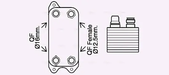 Ölkühler, Automatikgetriebe AVA QUALITY COOLING MS3686 Bild Ölkühler, Automatikgetriebe AVA QUALITY COOLING MS3686