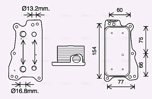 Ölkühler, Motoröl AVA QUALITY COOLING MS3688