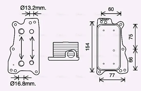 Ölkühler, Motoröl AVA QUALITY COOLING MS3688 Bild Ölkühler, Motoröl AVA QUALITY COOLING MS3688