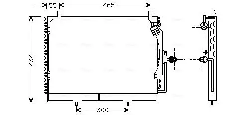 Kondensator, Klimaanlage AVA QUALITY COOLING MS5161