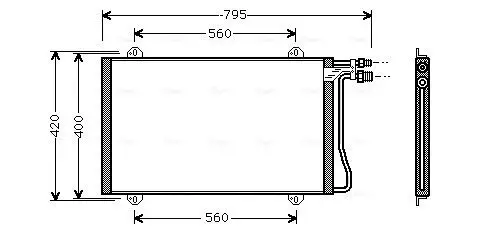 Kondensator, Klimaanlage AVA QUALITY COOLING MS5219 Bild Kondensator, Klimaanlage AVA QUALITY COOLING MS5219