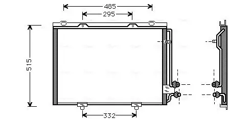 Kondensator, Klimaanlage AVA QUALITY COOLING MS5232