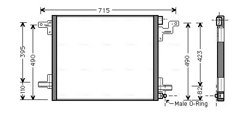 Kondensator, Klimaanlage AVA QUALITY COOLING MS5377