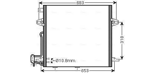 Kondensator, Klimaanlage AVA QUALITY COOLING MS5406D