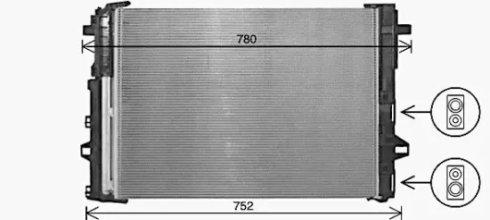 Kondensator, Klimaanlage AVA QUALITY COOLING MS5716D Bild Kondensator, Klimaanlage AVA QUALITY COOLING MS5716D