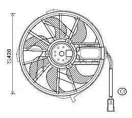 Lüfter, Motorkühlung 12 V AVA QUALITY COOLING MS7656