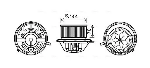 Innenraumgebläse 12 V AVA QUALITY COOLING MS8607