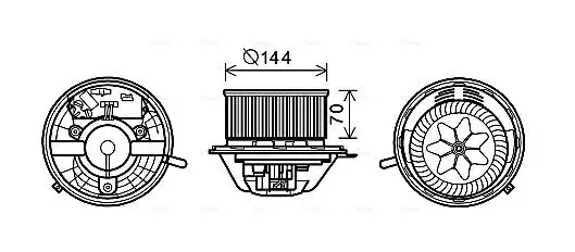 Innenraumgebläse 12 V AVA QUALITY COOLING MS8608