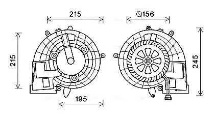 Innenraumgebläse 12 V AVA QUALITY COOLING MS8612